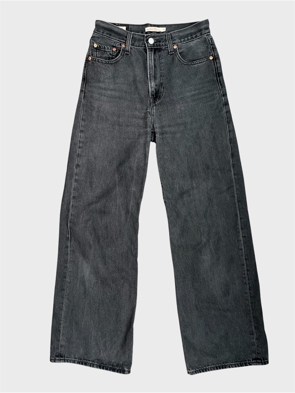 Levi’s Premium Ribcage Wide Leg Jean in black (Rosie Posie)